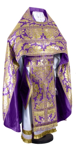 Russian Priest vestments - metallic brocade BG5 (violet-gold)