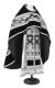 Russian Priest vestments - Tars metallic brocade BG5 (black-silver), Premium design