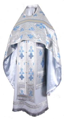 Russian Priest vestments - metallic brocade BG5 (white-silver)