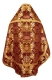 Russian Priest vestments - metallic brocade BG6 (claret-gold) back, Premium design