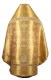 Russian Priest vestments - metallic brocade BG6 (yellow-gold) variant 1 back, Premium design