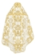 Russian Priest vestments - metallic brocade BG6 (white-gold) variant 1 back, Premium design
