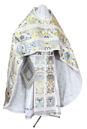 Russian Priest vestments - metallic brocade BG6 (white-silver)