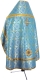 Russian Priest vestments - Zlatoust rayon brocade S2 (blue-gold) back, Standard cross design