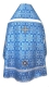Russian Priest vestments - Iveron rayon brocade S3 (blue-silver) back, Standard design