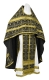 Russian Priest vestments - Lyubava rayon brocade S2 (black-gold), Economy design