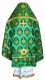 Russian Priest vestments - Chernigov rayon brocade S2 (green-gold) back, Standard design