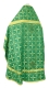 Russian Priest vestments - Lyubava rayon brocade S2 (green-gold) back, Economy design