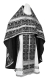 Russian Priest vestments - Lyubava rayon brocade S2 (black-silver), Economy design