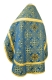 Russian Priest vestments - Alania rayon brocade S3 (blue-gold) back, Economy design