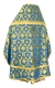 Russian Priest vestments - Loza rayon brocade S3 (blue-gold) back, Economy design