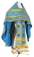 Russian Priest vestments - Ostrozh rayon brocade S3 (blue-gold), Economy design