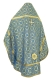 Russian Priest vestments - Vasilia rayon brocade S3 (blue-gold) back, Standard design