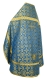 Russian Priest vestments - Old Greek rayon brocade S3 (blue-gold) back, Standard design
