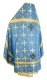 Russian Priest vestments - Polotsk rayon brocade S3 (blue-gold) back, Econom design