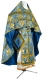 Russian Priest vestments - Vine Switch rayon brocade S3 (blue-gold), Standard design