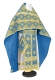 Russian Priest vestments - Resurrection rayon brocade S3 (blue-gold), Standard design