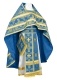 Russian Priest vestments - Iveron rayon brocade S3 (blue-gold), Standard design