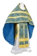 Russian Priest vestments - Alania rayon brocade S3 (blue-gold), Economy design