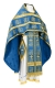 Russian Priest vestments - Abakan rayon brocade S3 (blue-gold), Standard design