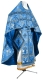 Russian Priest vestments - Vine Switch rayon brocade S3 (blue-silver), Standard design