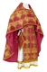Russian Priest vestments - Kolomna rayon brocade S3 (claret-gold), Standard design