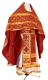 Russian Priest vestments - Ostrozh rayon brocade S3 (claret-gold), Economy design