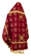 Russian Priest vestments - Abakan rayon brocade S3 (claret-gold) back, Standard design