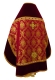 Russian Priest vestments - Royal Crown rayon brocade S3 (claret-gold) with velvet inserts back, Standard design