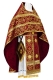 Russian Priest vestments - Venets rayon brocade S3 (claret-gold), Standard design