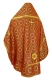 Russian Priest vestments - Vasilia rayon brocade S3 (claret-gold) back, Standard design