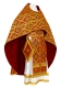 Russian Priest vestments - Byzantine rayon brocade S3 (claret-gold), Standard design