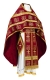 Russian Priest vestments - Abakan rayon brocade S3 (claret-gold), Standard design