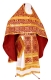 Russian Priest vestments - Floral Cross rayon brocade S3 (claret-gold), Standard design