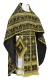 Russian Priest vestments - Lyubava rayon brocade S3 (black-gold), Standard design