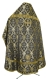 Russian Priest vestments - Korona rayon brocade S3 (black-gold) back, Standard design