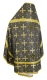Russian Priest vestments - Polotsk rayon brocade S3 (black-gold) back, Econom design