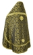 Russian Priest vestments - Venets rayon brocade S3 (black-gold) back, Standard design