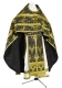 Russian Priest vestments - Vinograd rayon brocade S3 (black-gold), Economy design