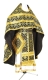 Russian Priest vestments - Lavra rayon brocade S3 (black-gold), Economy design