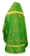 Russian Priest vestments - Ascention rayon brocade S3 (green-gold) back, Standard design