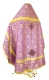 Russian Priest vestments - Floral Cross rayon brocade S3 (violet-gold) back, Standard design