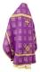 Russian Priest vestments - Abakan rayon brocade S3 (violet-gold) back, Standard design