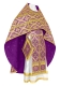 Russian Priest vestments - Byzantine rayon brocade S3 (violet-gold), Standard design