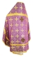 Russian Priest vestments - Polotsk rayon brocade S3 (violet-gold) back, Econom design
