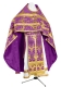 Russian Priest vestments - Vinograd rayon brocade S3 (violet-gold), Economy design