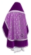 Russian Priest vestments - Alpha-&-Omega rayon brocade S3 (violet-silver) with velvet inserts, back, Standard design