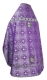 Russian Priest vestments - Shouya rayon brocade S3 (violet-silver) back, Standard design