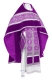 Russian Priest vestments - Alpha-&-Omega rayon brocade S3 (violet-silver) with velvet inserts,, Standard design