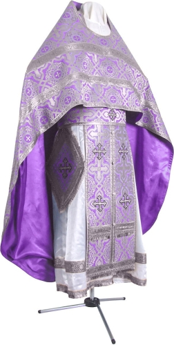 Russian Priest vestments - rayon brocade S3 (violet-silver)